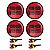 KIT4 Lanterna Traseira Ônibus Caminhão 70mm 4 Led VM - Imagem 1
