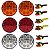 KIT6 Lanterna Traseira Ônibus Caminhão 96mm 10 Led +Conector - Imagem 1
