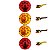 KIT 4 Lanterna Traseira Ônibus Cometa 155mm 10 LED 12V + Conector - Imagem 1