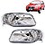 KIT Farol Lanterna Moldura Gol G4 2005 06 07 a 14 Máscara Cromada - Imagem 2