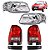 KIT Farol Lanterna Moldura Gol G4 2005 06 07 a 14 Máscara Cromada - Imagem 1