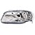 KIT Farol Lanterna Moldura Gol G4 2005 06 07 a 14 Máscara Cromada - Imagem 4
