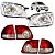 KIT Farol Lanterna Corsa Classic 2011 2012 2013 2014 2015 2016 Cromado - Imagem 1