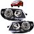 KIT Farol Lanterna Siena 2004 2005 2006 2007 Máscara Negra Aro Cromado - Imagem 2