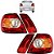KIT Farol Lanterna Siena 2004 2005 2006 07 Máscara Cromada Aro Preto - Imagem 2