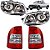 KIT Farol Lanterna Strada 2005 2006 a 2012 Máscara Cromada Aro Preto CR - Imagem 1