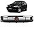 Grade Palio Fire Economy 2014 15 16 17 Preta Frisos Cromada +Emblema - Imagem 1