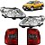 PAR Farol Lanterna Saveiro G5 2009 2010 2011 2012 FOCO Duplo Cromado FU - Imagem 1