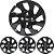 JG 4 Calota Celta Aro 13 Black Piano com Emblema - Imagem 1