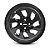 JG 4 Calota Corsa Aro 13 Black Piano com Emblema - Imagem 2