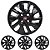 JG 4 Calota Argo 2017 2018 2019 2020 Aro 14 Black Piano com Emblema - Imagem 1