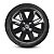 JG 4 Calota Saveiro G5 2008 09 10 11 12 Aro 14 Black Piano com Emblema - Imagem 2