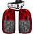 KIT Farol Lanterna Saveiro G3 1999 2000 2001 a 2005 Máscara Negra Foco Duplo - Imagem 6