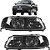KIT Farol Lanterna Saveiro G3 1999 2000 2001 a 2005 Máscara Negra Foco Duplo - Imagem 2