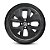 JG 4 Calota Polo Track 2023 2024 Aro 15 Black Fosco com Emblema - Imagem 2
