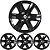 JG 4 Calota Kwid Zen Aro 14 Black Piano com Emblema - Imagem 1