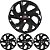 JG 4 Calota Palio 2004 a 2016 Aro 14 Black Piano com Emblema - Imagem 1