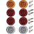 8 Lanterna Traseira 125mm Caminhão Carreta Mod. Randon 10 LED 24V +Conector - Imagem 1