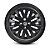 JG 4 Calota Saveiro G5 2009 10 11 Aro 14 Black Piano com Emblema - Imagem 2