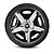 JG 4 Calota Corsa Classic Aro 13 Black Piano com Prata Metálico com Emblema - Imagem 2
