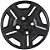 JG 4 Calota Corsa Classic Aro 13 Black Piano com Prata Metálico com Emblema - Imagem 5