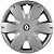JG 4 Calota Sandero Aro 14 2011 12 13 Prata Metálico + Emblema - Imagem 4