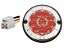 Lanterna Traseira 125mm Ônibus Caminhão Carreta 10 LED CR/VM 24V + Conector - Imagem 1