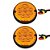 2 Lanterna Traseira 125mm Ônibus Comil Mascarello Neobus 10 LED AM 24V + Conector - Imagem 1