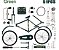 Alloy Metal Mini Bike Sliding versão montada, modelo de bicicleta retrô, ornamento DIY, coleção presentes, brinquedos para crianças, adultos, menino - Imagem 3