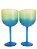 Taça de Gin Fosca Bicolor Amarela Azul de 500 ml - Imagem 1