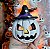 Abóbora Porta Velas com Chapéu de Caveira Halloween - Imagem 5