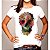 T-shirt Feminina Caveira Flores , Baby look , Blusinhas e Camisetas - Imagem 1