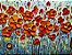 Quadro Pintura Tela pequena vermelha enorme óleo flor 5242 - Imagem 4
