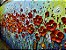 Quadro Pintura Tela pequena vermelha enorme óleo flor 5242 - Imagem 5