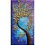 Quadro Pintura Tela ouro flor verticais Quarto 5317 - Imagem 2