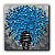 Quadro Pintura Tela óleo deco flor acrílica azul 5325 - Imagem 2