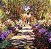 Quadro Pintura Tela giverny monets óleo pathway jardim 5492 - Imagem 1