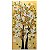 Quadro Pintura Tela árvore vertical branca ouro Quarto 5569 - Imagem 2