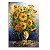 Quadro Pintura Tela vaso buquê amarelo girassol 5573 - Imagem 1