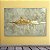 Quadro Decorativo Abstrato Cinza e Dourado Cimento Texturizado 6006 - Imagem 1