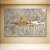 Quadro Decorativo Abstrato Cinza e Dourado Cimento Texturizado 6006 - Imagem 4
