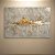 Quadro Decorativo Abstrato Cinza e Dourado Cimento Texturizado 6006 - Imagem 5