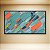 Quadro Decorativo Abstrato Espatulado Texturizado Tons de Azul e Coral 6083 - Imagem 5