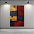 Quadro Decorativo Abstrato Geométrico Texturizado Vermelho Dourado e Preto 6080 - Imagem 3