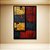 Quadro Decorativo Abstrato Geométrico Texturizado Vermelho Dourado e Preto 6080 - Imagem 5