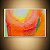 Quadro Decorativo Abstrato Grafite Texturizado Cores Vibrantes Laranja e Verde 6058 - Imagem 3