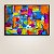 Quadro Decorativo Abstrato Moderno Colorido Laranja Azul e Amarelo 6000 - Imagem 3