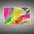 Quadro Decorativo Abstrato Moderno Colorido Tons Vibrantes Amarelo e Rosa 6013 - Imagem 2