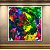 Quadro Decorativo Abstrato Moderno com Cores Vibrantes e Textura em Relevo 6030 - Imagem 2