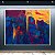 Quadro Decorativo Abstrato Moderno com Cores Vibrantes e Textura em Relevo 6038 - Imagem 1